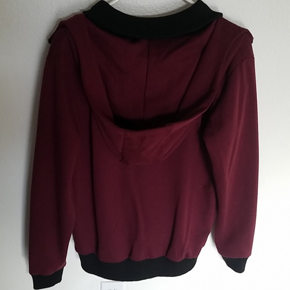 Burgundy and black jacket - Picture 3 of 3